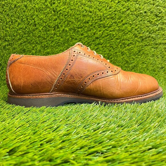 Allen Edmonds First Cut Mens Size 10.5 Brown Classic Leather Lace Up Golf Shoes main image 5